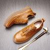 Кожаные туфли мужские весна лето кожаные деловые универсальные туфли британские трендовые модные туфли с круглым носком дышащая повседневная обувь