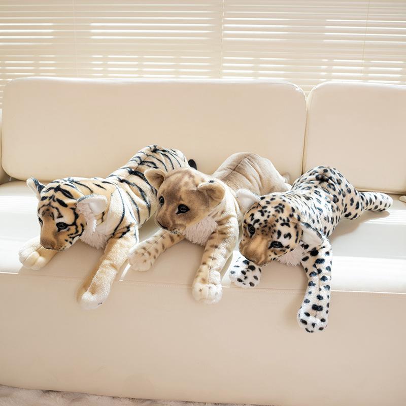 Имитация льва, тигра, леопарда, кукла, король лев, плюшевая игрушка, подушка, детский подарок
