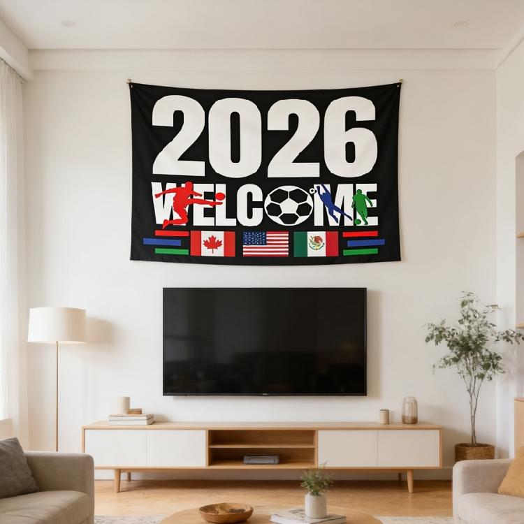 Флаги Америки, Канады, Мексики Флаг Чемпионата мира 2026 Флаг-баннеры Уличные Внутренние Двор Сад Газон Праздничные Баннеры-украшения Вывеска