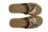 Women's house slippers, comfortable gold slippers for around the house 35