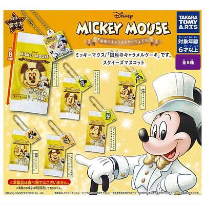 Микки Маус Карамельный Сквиши Маскот из 6 Капсульных Игрушек Гашапон "Ginza Cake" [Набор] (полный)]