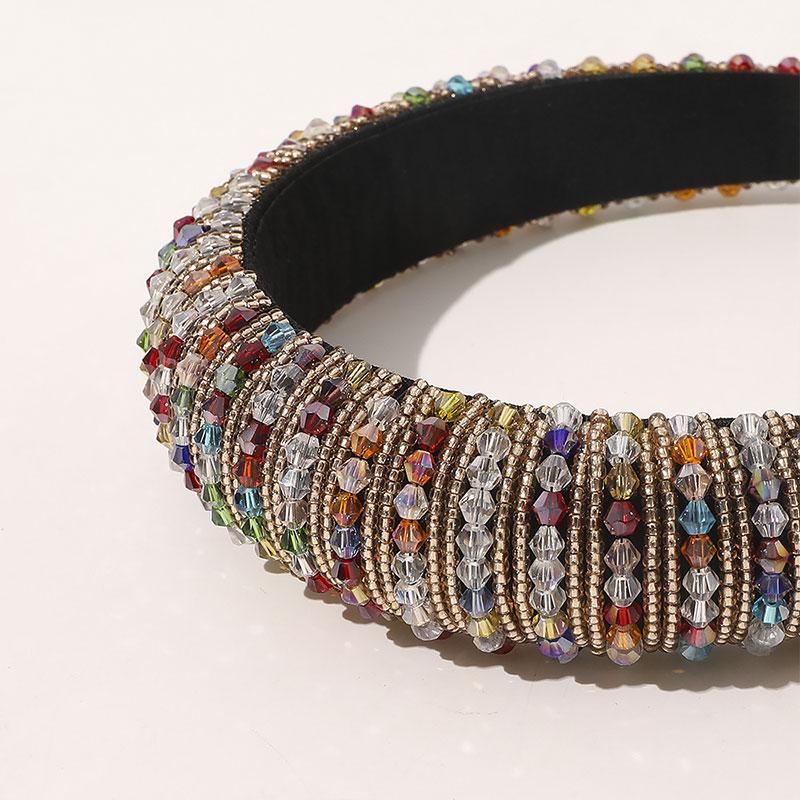Handwoven Crystal Hair Bands From Europe And America, Women's Baroque Sponge Thickened Headband, Simple Hair Accessories