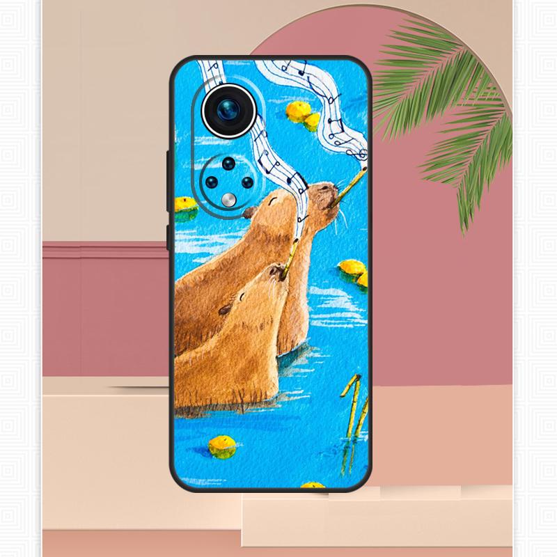 Capybara Spa Case For Huawei P30 Pro P50 P40 P20 Lite P Smart 2019 Nova 5T Honor X8 X7 X9 50 70 Cover