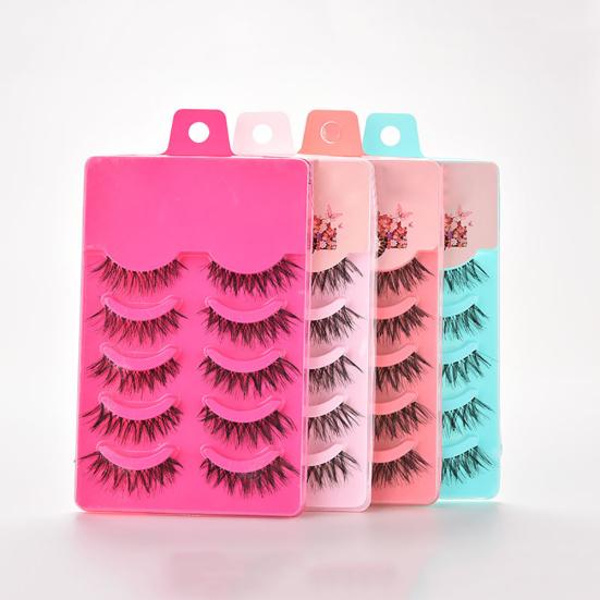 5 пар макияж ручная работа длинные густые перекрещенные накладные ресницы наращивание ресниц