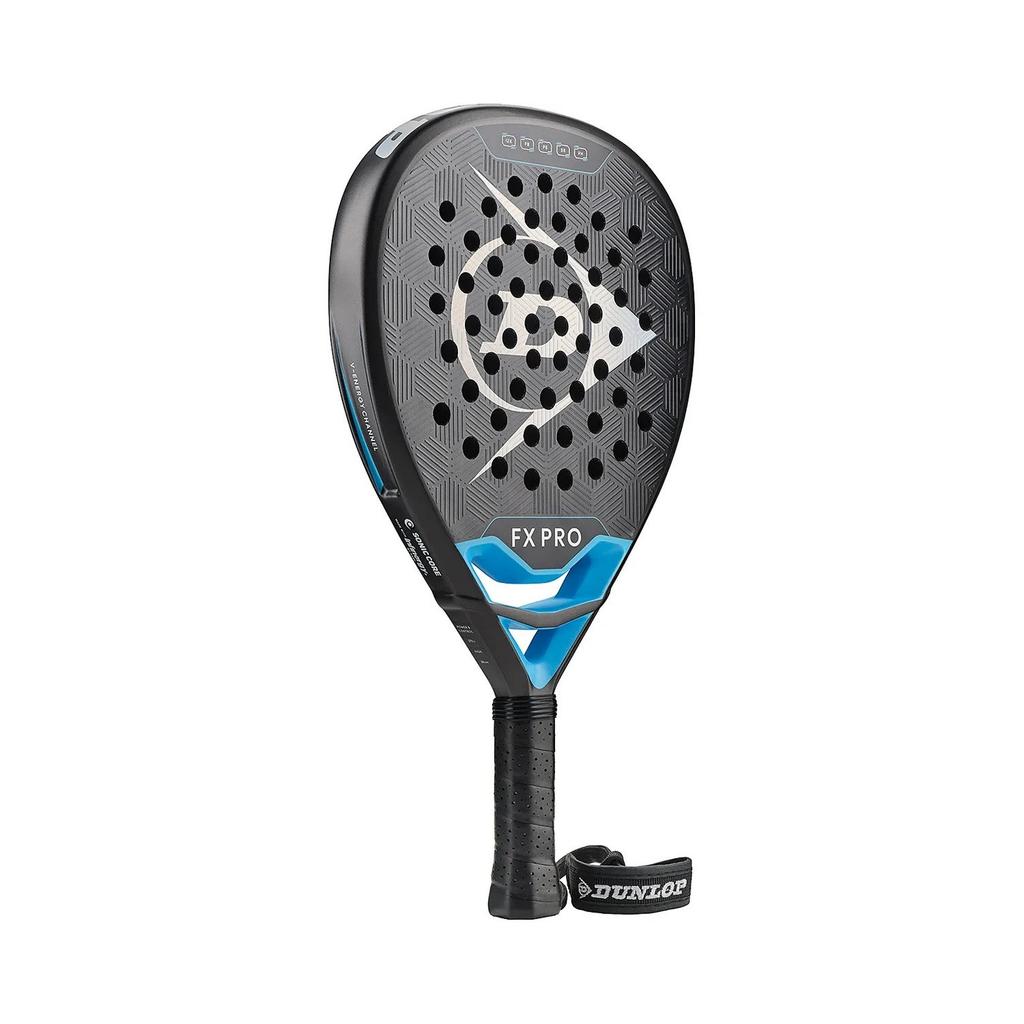 Dunlop FX Pro Padel Racket 370g Gun Metal/Cyan/Metallic Silver