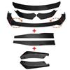 Quality Auto Parts Universal Front Bumper Splitter Lip Spoiler Diffuser Body Kit Black Winglets Side Skirt Extension Protector