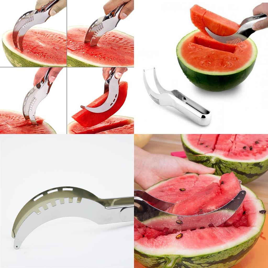Watermelon Slicer Cutter Knife Server Corer Scoop Stainless Steel Tool Carve