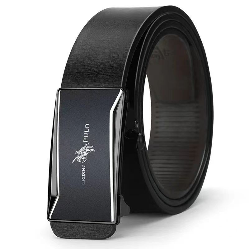 Ремень PULO, мужской кожаный ремень с автоматической пряжкой, подарок для молодых людей, повседневный индивидуальный универсальный модный ремень для брюк