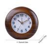 Small Clock Wood Alarm Clock with Arabic Numerals, Quiet and Elegant