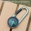 Survival Mini Compass Keychain Zinc Alloy Small Pocket Compass Carabiner Buckle Outdoor Accessory for Camping Hiking Backpacking