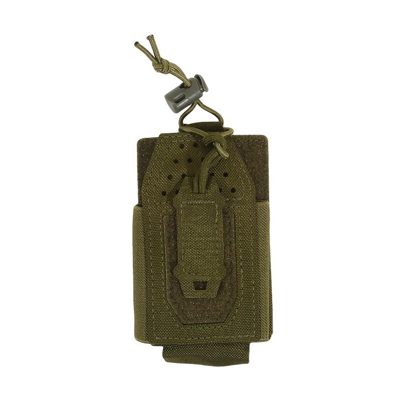 Nylon Tactical Radio Pouch MOLLE Walkie Talkie Holster Adjustable Drawstring For Hunting Outdoor Gear