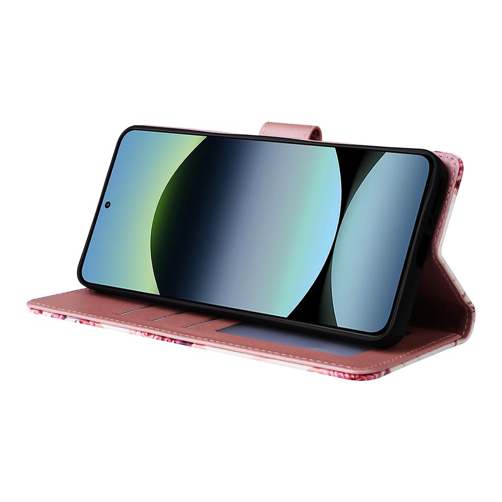 Для Xiaomi Redmi Note 14 4G (164,84мм) Чехол Лакированный Мраморный Узор Кожаный Чехол для Телефона