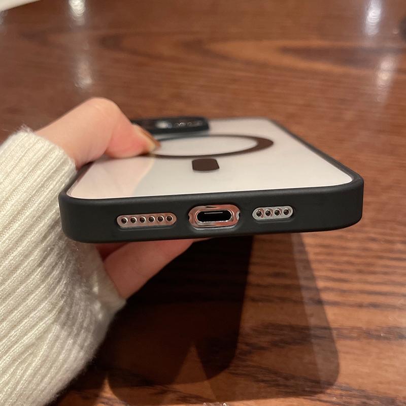 Цветная рамка прозрачный акриловый магнитный чехол для телефона iPhone 16 Pro Max 15 14 Pro 11 13 12 11 для Magsafe противоударный защитный чехол для объектива TPU прозрачный чехол