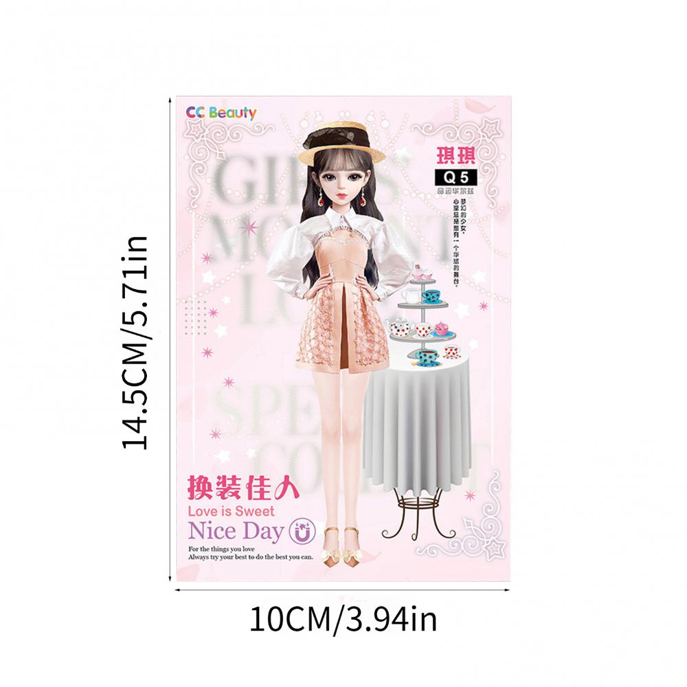 Магнитные куклы-одевалки, портативная принцесса, бумажная кукла, креативные игрушки для ролевых игр с богатым модным нарядом и аксессуарами, идеальный подарок для девочек