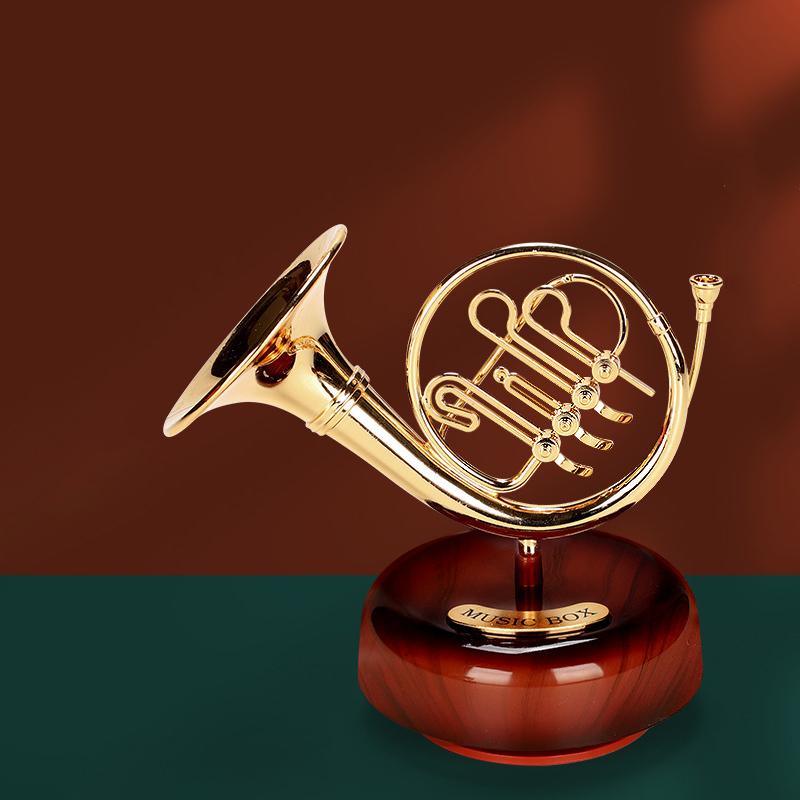 Музыкальная шкатулка в скандинавском стиле, фигурки, модель скрипки, миниатюрная креативная гитара, саксофон, музыкальная шкатулка, подарки, домашний декор, поделки