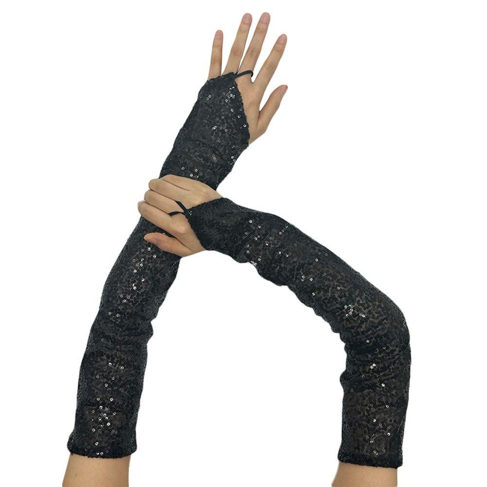 Shining Cosplay Mittens Vintage Dancing Gloves Fashion Sequins Gloves  Nightclub Stage