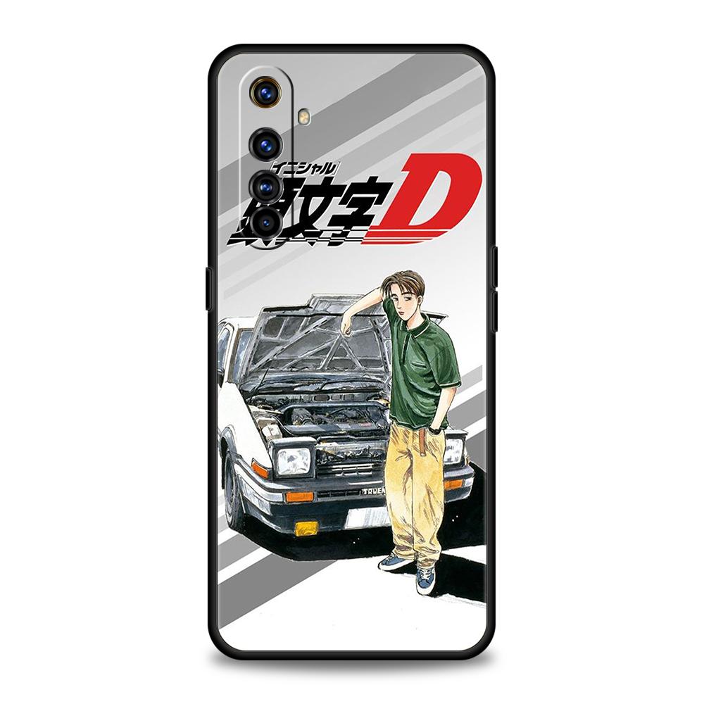 Чехол для телефона Initial D AE86 для Realme 8 9 Pro Plus 8i 9i 6 7 GT2 C21 C25 C3 C11 11 Pro 5G Plus Ударопрочный силиконовый чехол Capa Сумка