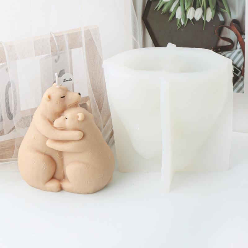 Форма для ароматерапии свечей в виде лисы-обнимашки, ароматизированные свечи в форме медведя, силиконовая форма, формы для ароматерапии из смолы, формы для брелоков своими руками