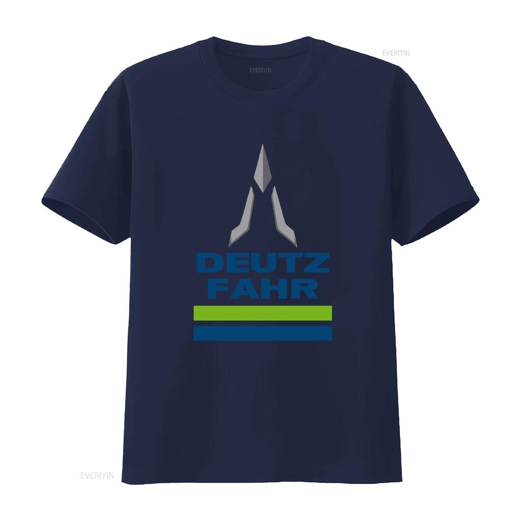 Deutz Fahr Logo Print T Shirt for Men Stylish and Comfortable vintage Washed graphic Slightly Unisex Versatile homme Casual
