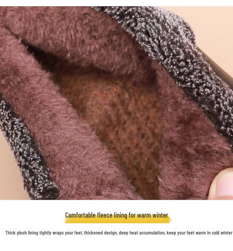 Женские зимние нескользящие ботинки на флисовой подкладке для среднего и пожилого возраста