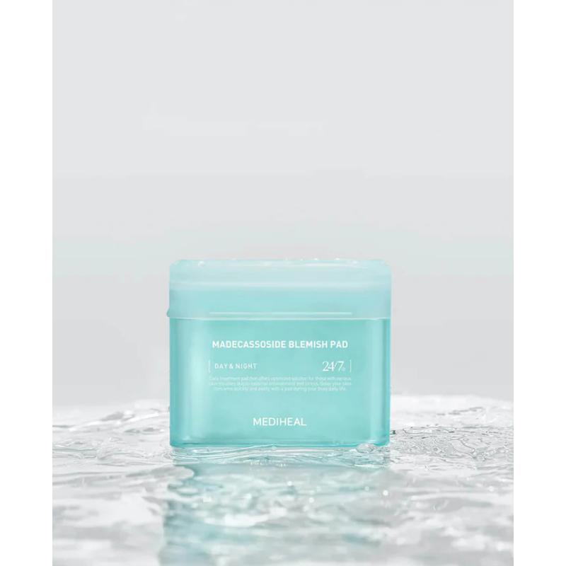 Mediheal Madecassoside Хлопковые подушечки для лица Тонер-подушечки с центеллой азиатской для улучшения неровного тона кожи 100 подушечек
