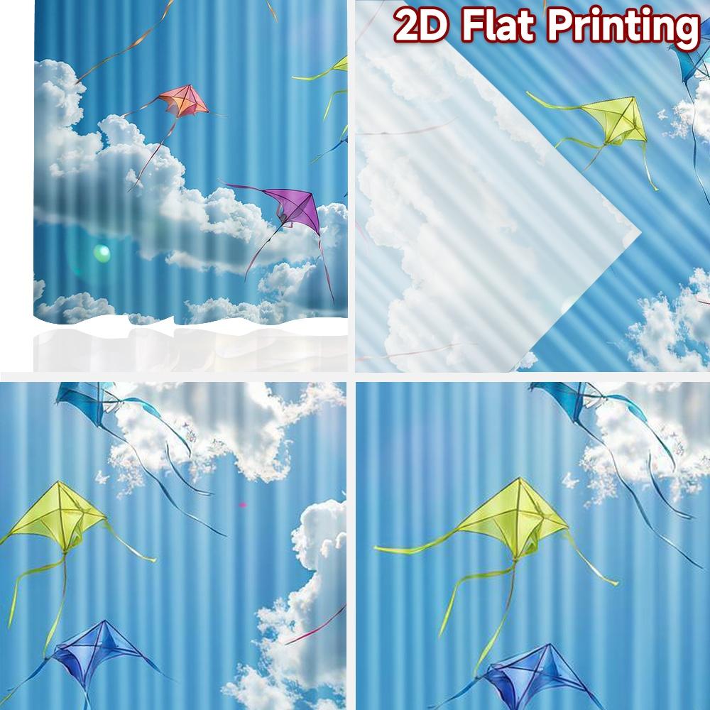 2D плотный фотофон Популярный гобелен Цветные воздушные змеи в небе 100% полиэстер День рождения Идеально для помещений