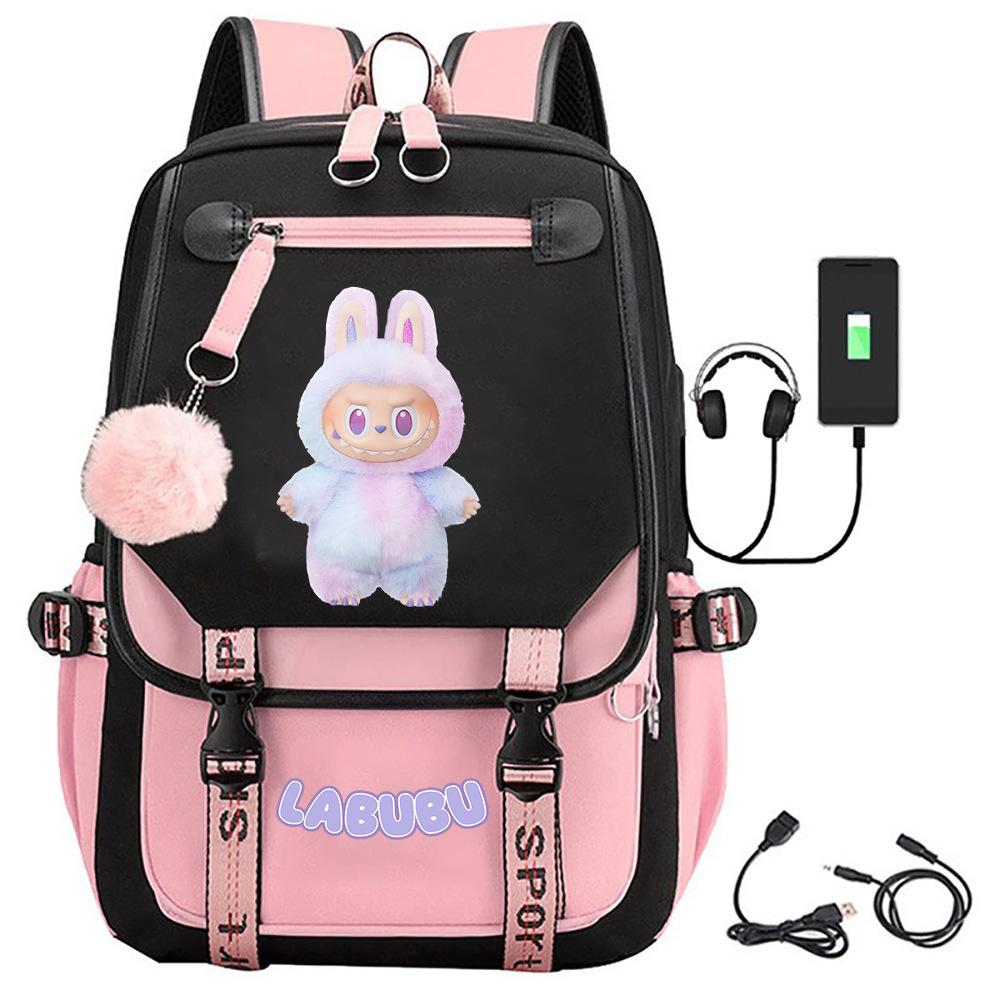 2025 новый рюкзак с принтом labubu 3.0, школьный рюкзак для студентов, кампусный рюкзак