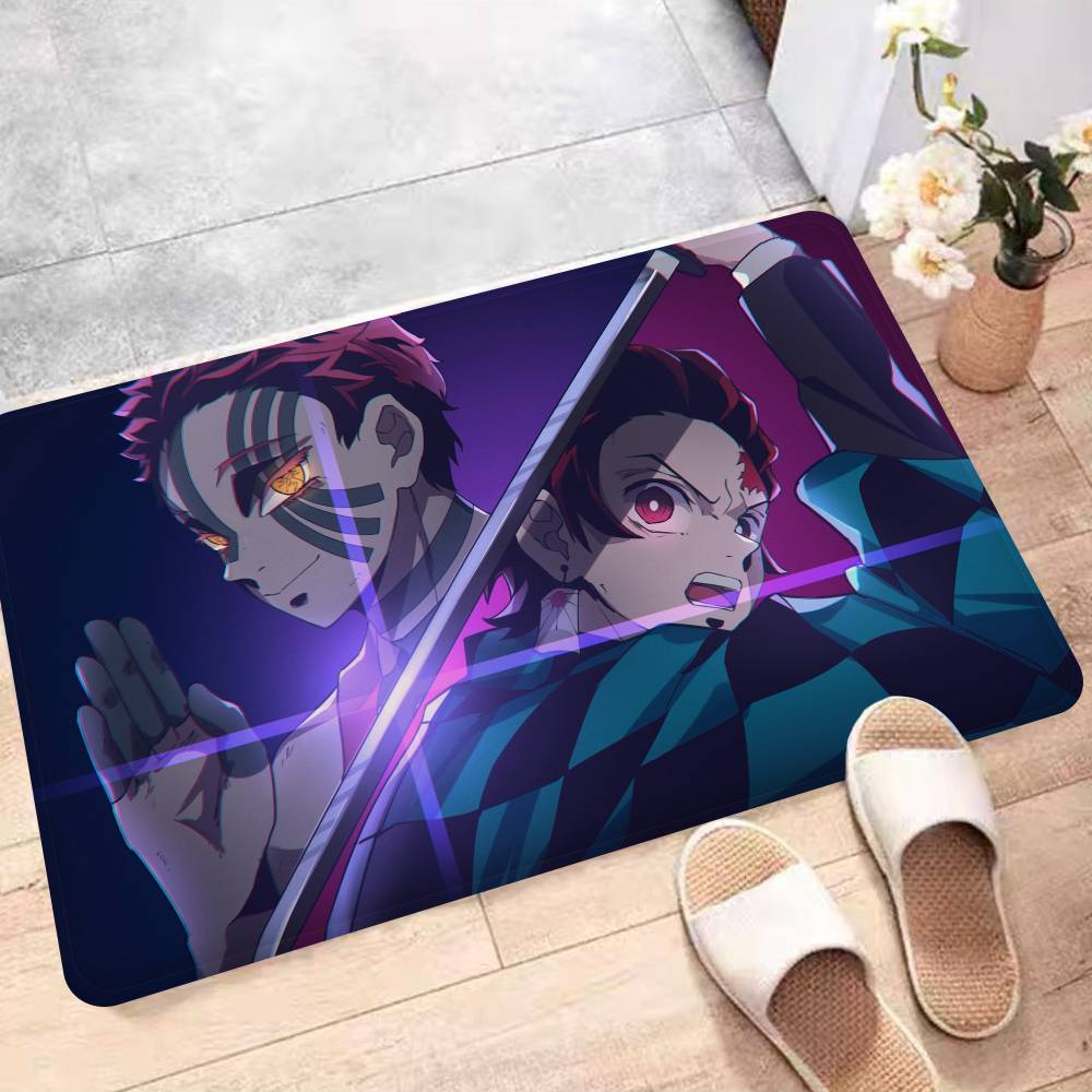 Японский истребитель демонов придверный коврик моющийся противоскользящий коврик для гостиной под диван и кресла, коврик для кухни и прикроватные коврики