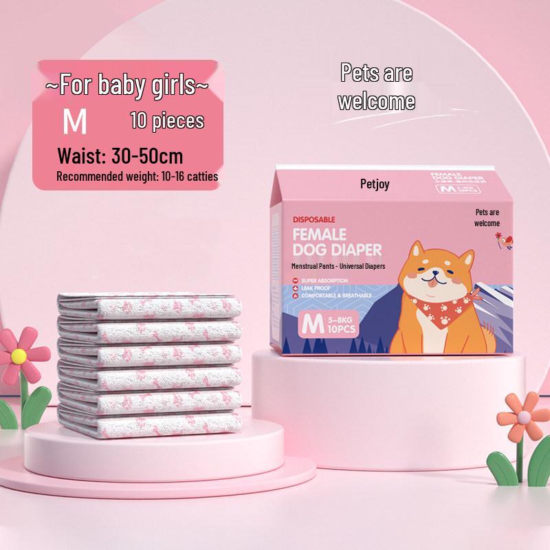 Одноразовые подгузники для собак Pet Joy: Женские менструальные прокладки и мужские подгузники