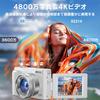 4K Digital 48 Selfie Camera for and Tripod Image 256g Memory Card White Camera, Megapixels, Vlogs, YouTubers, Instagram, Compatible, Stabilization,