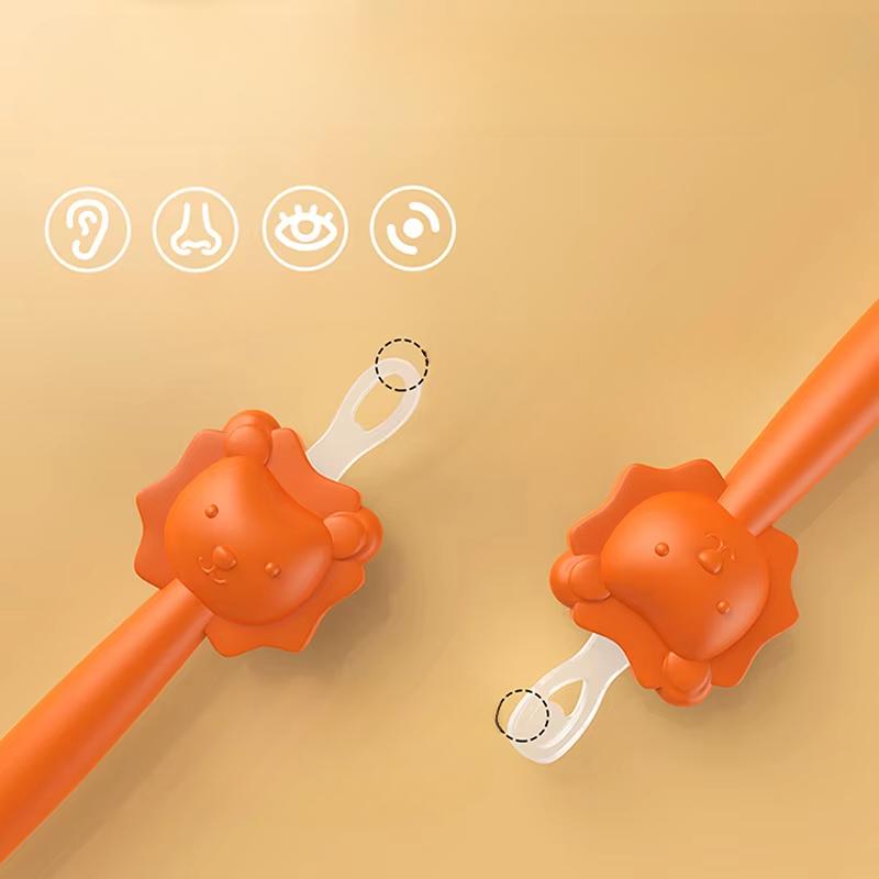 Детский очиститель Мягкая ложка для воска Двусторонняя кюретка-сборник Очиститель для носа Силиконовые детские ватные палочки для ушей Чистый пинцет