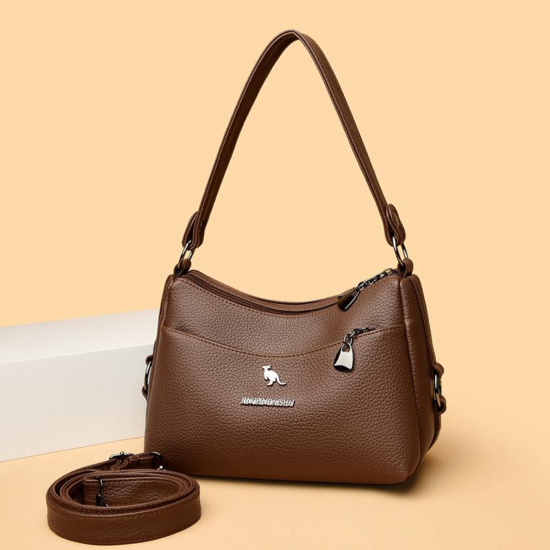 Женская сумка через плечо из ПУ большой вместимости