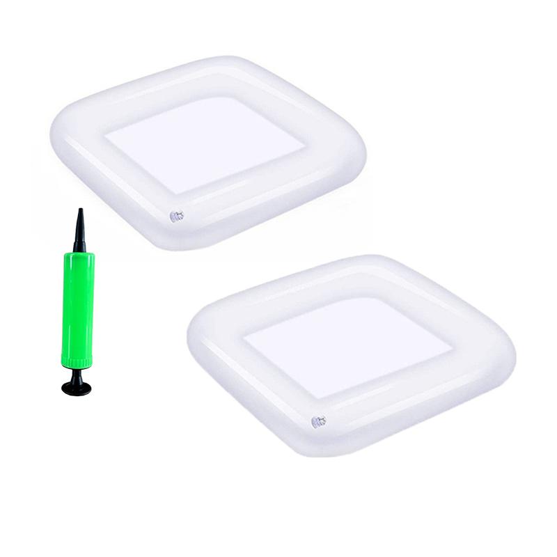 2 шт. Надувной сервировочный бар Салатница под лед Контейнеры для еды и напитков - Принадлежности для барбекю, пикника, вечеринки у бассейна, шведского стола, луау, охладитель