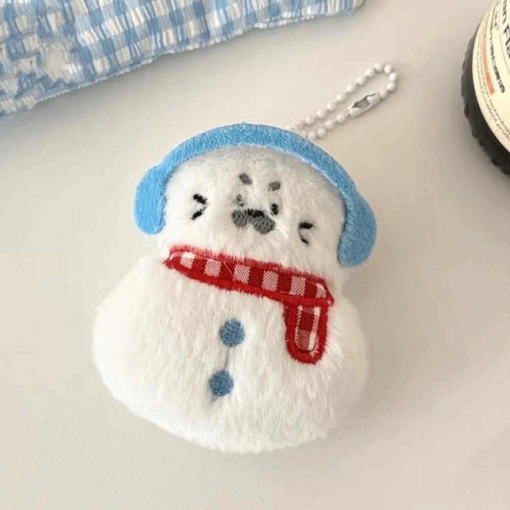 Fluffy Seal Plush Keychain Plush Bag Charm Q-version Animal Key Pendant Kids