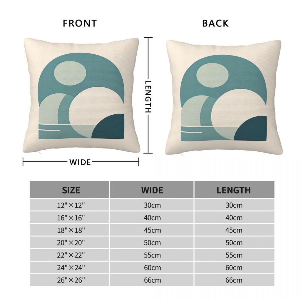 Soothing Geometric Minimalism Square Pillowcase Polyester Linen Velvet Creative Zip Decor Pillow Case Room Cushion Cover