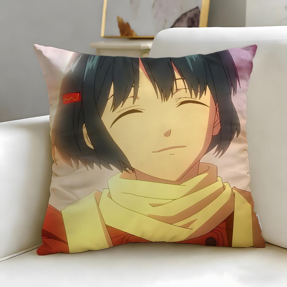 Malevolent Spirits Mononogatari Cushion Cover Soft EasyWash Pillow Case Versatile for Couch Bed Travel and Office
