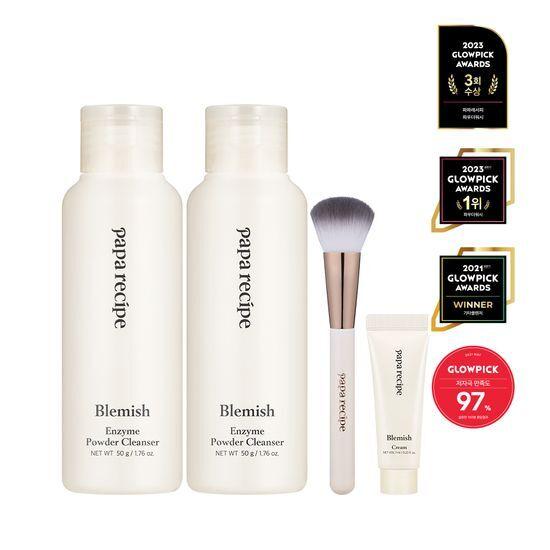 PAPARECIPE Blemish Enzyme Powder Cleanser 50g Double Promotion (+Brush + Blemish Cream 7ml)