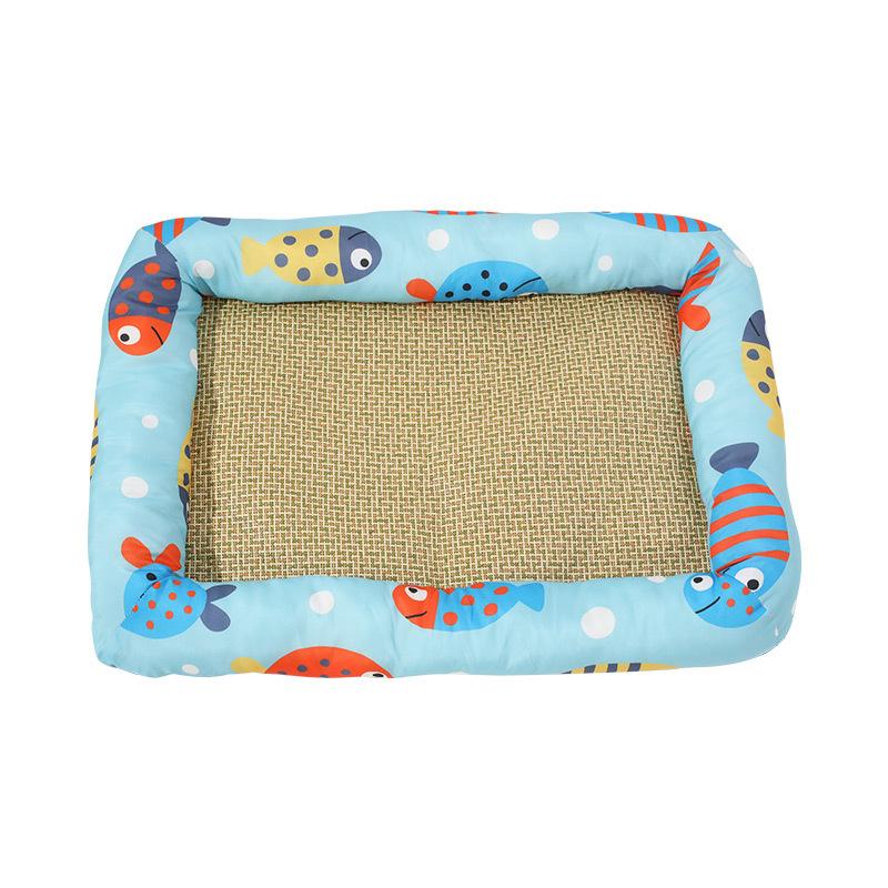 Summer Mat Nest Pet Mat Mat Cool Breathable Bed Mat Sleeping Cooling Mat Hemming Polyester Cotton Mat