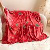 Thickened Christmas Flannel Blanket Fluffy Throw Air Condition Blanket  Happy New Year