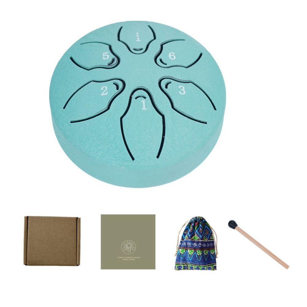 3-дюймовый мини ручной пан барабан 6-тональный медитативный барабан стальной язычковый барабан набор начинающий