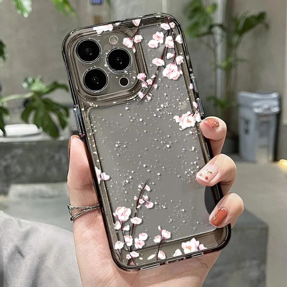 Красочный чехол для телефона с цветами для iPhone 15 Pro чехол для iPhone 11 13 12 14 Pro Max XR XS X 7 8 Plus SE прозрачный ударопрочный pr