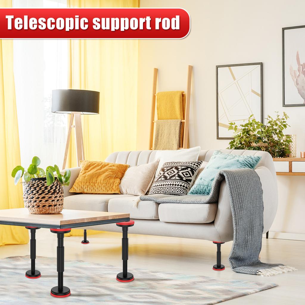 2 шт. Телескопическая опорная штанга Нейлоновый шкаф Регулируемая опорная стойка Грузоподъемность 200 кг Высокая твердость Кронштейн для поддержки раковины