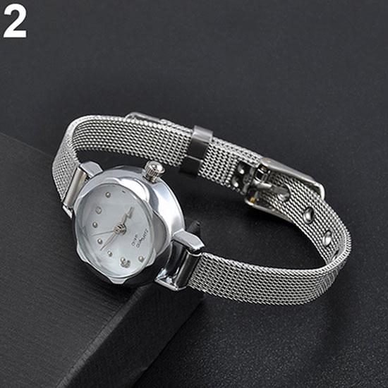 Кварцевые тонкие металлические наручные часы