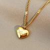 Ожерелье в форме сердца для женщин, позолоченное ожерелье с кулоном в форме сердца, ювелирное изделие, подарок для жены, девушки, матери