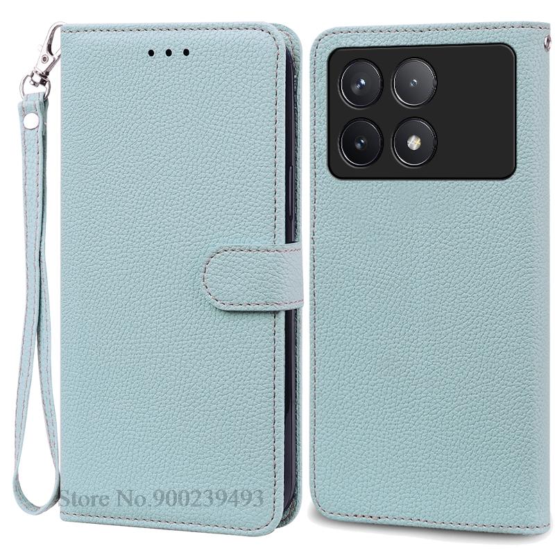 Чехол F6 Pro для POCO F6 Pro, силиконовый кожаный чехол-кошелек, флип-чехол для Xiaomi Poco F6 Pro 5G, чехол-книжка, Fundas