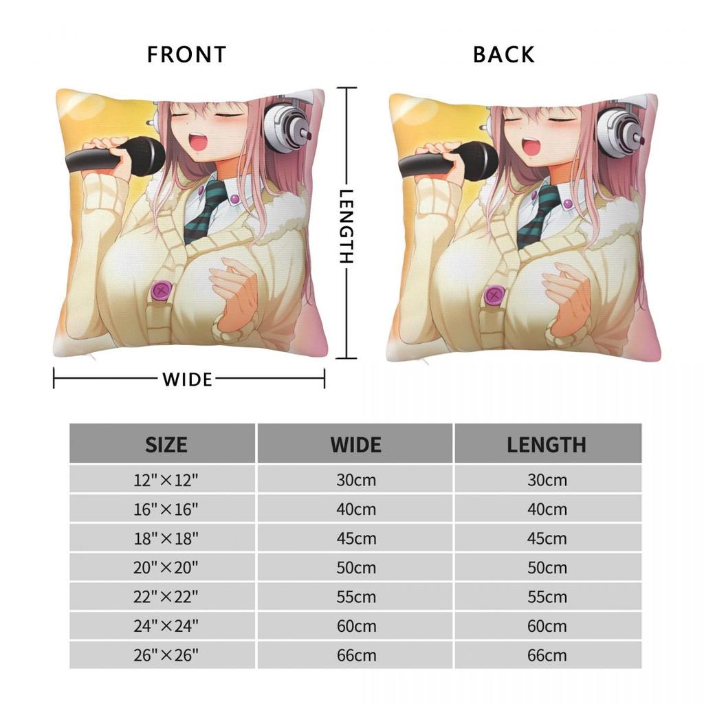 Pillow Cover Japan Anime Super Sonico Manga Cartoon Cushion Cover Vintage Pillow Case For Wedding Party Home Decor Pillowcases