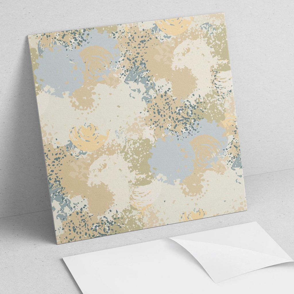 Set of PVC Tiles with Pattern, Self-Adhesive, for the Bedroom, Abstract Spots and Shapes, 20x20x20 cm