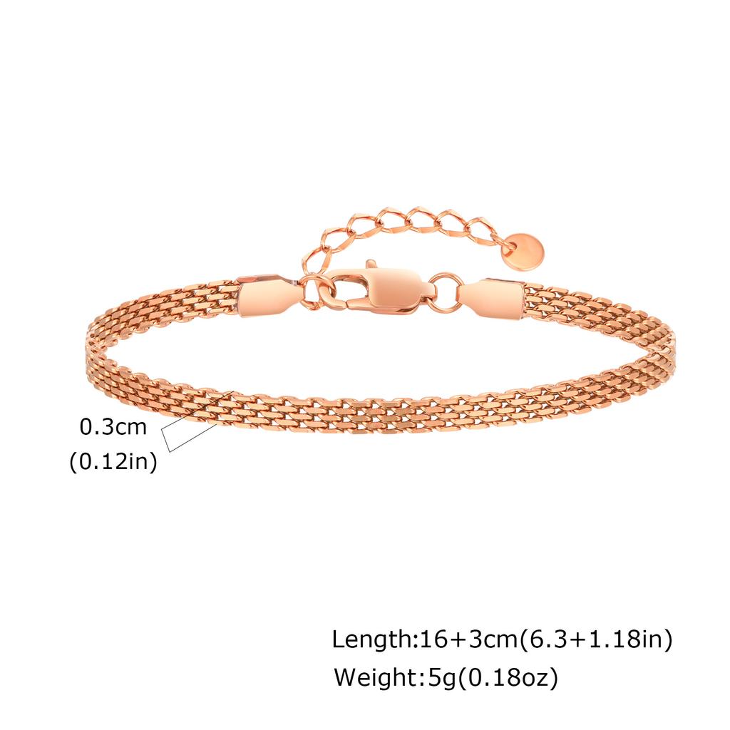 Minimalist Mesh Strap Bracelet for Women,Stainless Steel Chain Bracelets,Classic Charm Jewelry Gifts