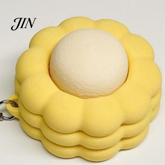 Cute Keychain for Backpack Corn Shape Fidget Toy, 3D Printed Decompression Button Pendant, Corn-shaped Pendant Stress Relief Smooth Texture