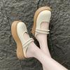 2025 New Summer Comfortable Platform Mary Jane Women's Shoes Without Heel Bag Head Half Slippers Women's Single Shoes Outside Sandals